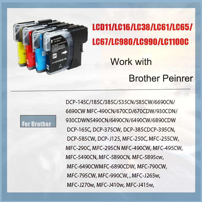 Чернильный картридж для Brother LC980 чернила LC1100 LC975 LC990 женственная фотография