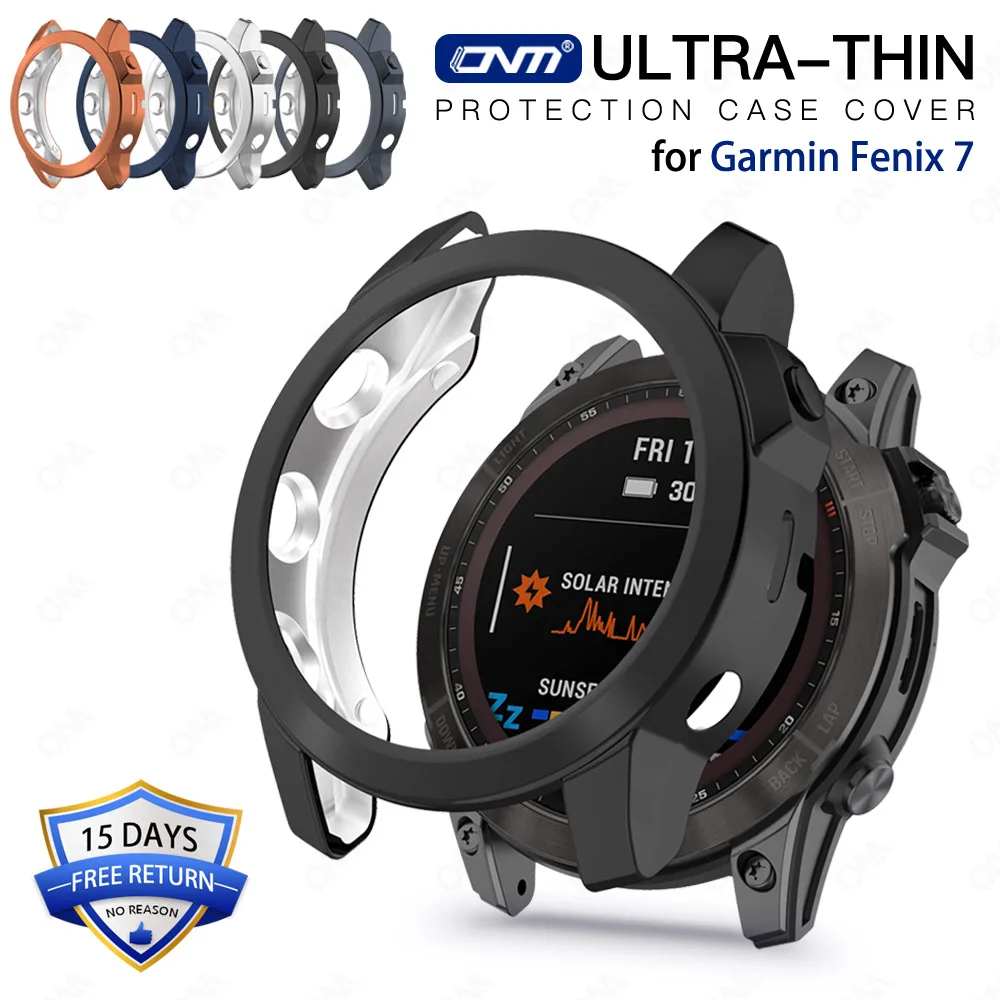 

Ultra-Slim Protector Case for Garmin Fenix 7 7S 7X Smartwatch Bumper Anti-Collision Soft TPU Hollow Out Protective Cover Shell