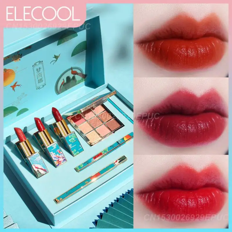 

MENGYINNA 7 шт. Yanyu косметический набор макияж помада тени палитра подводка для глаз ручка День Святого Валентина подарочный набор для женщин кос...