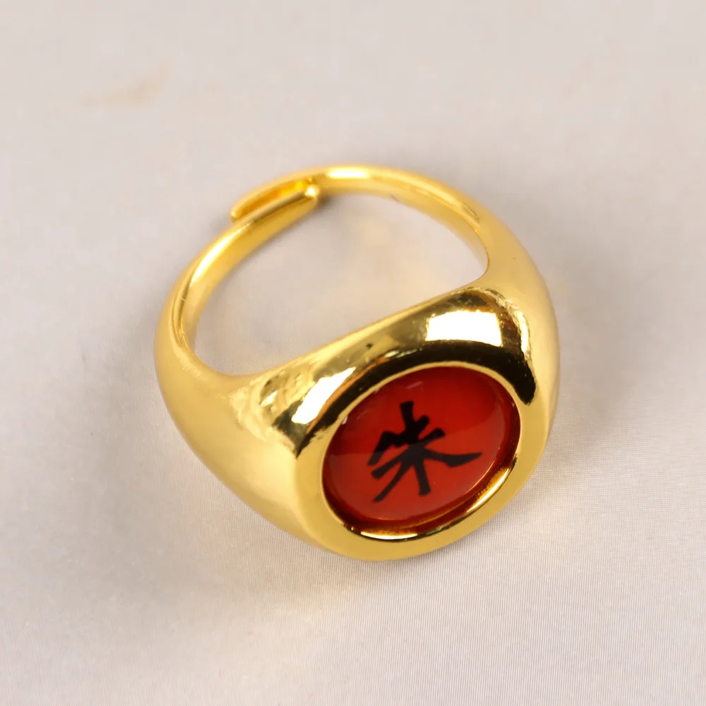 

Anime Cosplay Gold Ring Akatsuki Pain Metal Finger Adult Ninja Props Accessories Cool Halloween Christmas Party Gift