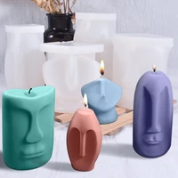abstract character sculpture face silicone candle mold for diy handmade aromatherapy candle plaster sculpture gypsum ornaments