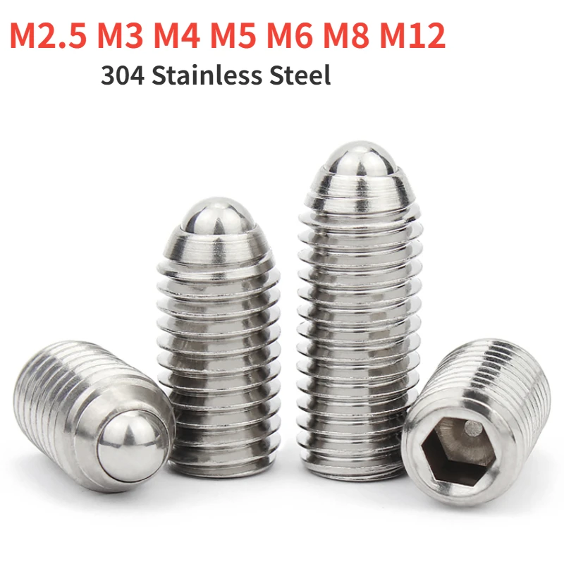 

Стальные шариковые плунжеры M2.5 M3 M4 M5 M6 M8 M12 304