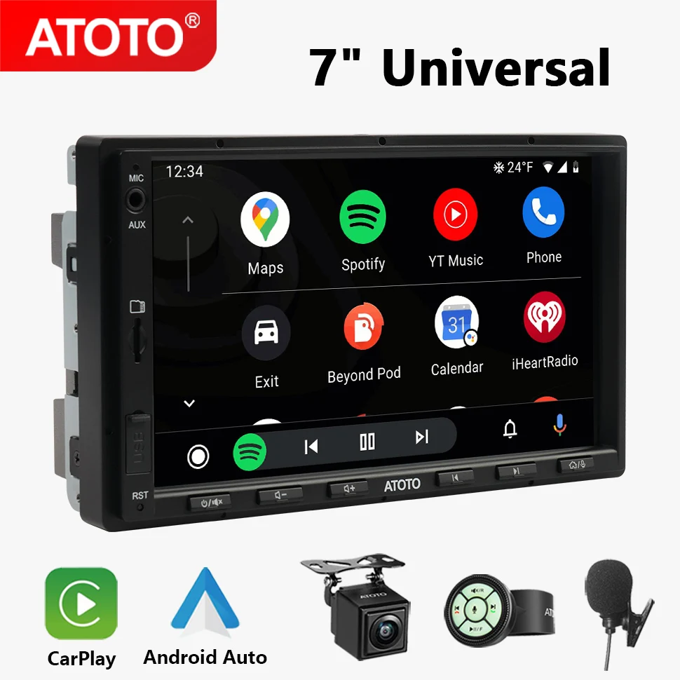 

ATOTO 7 inch 2 Din Car Stereo Wireless Carplay Screen Monitor Android Auto Double Din Car Play Radio Bluetooth Multimedia Player