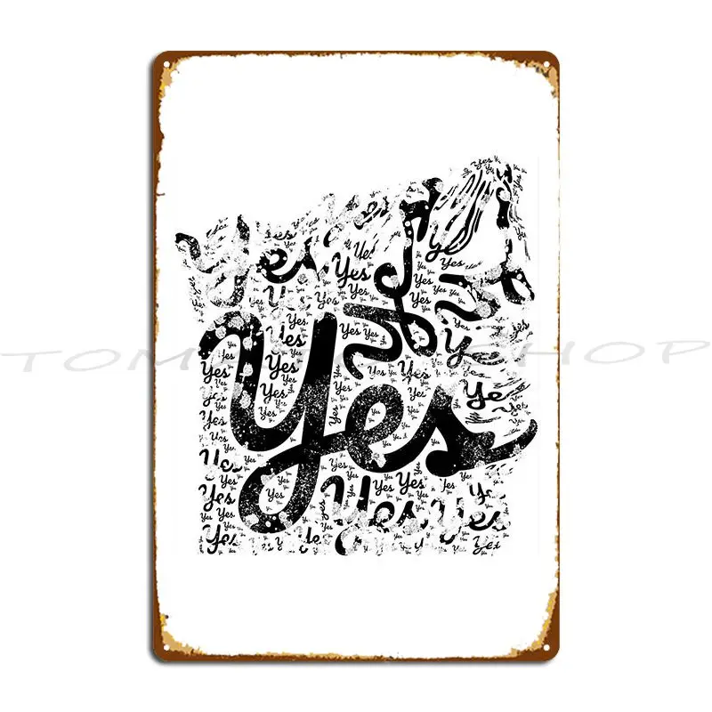 Фото Металлическая табличка/постер с надписью «YES Speech Bubble YES» в стиле поп-арт, комикс, современный, забавный дизайн, для кинотеатров, клубов, баров, пабов, винтажный принт №2