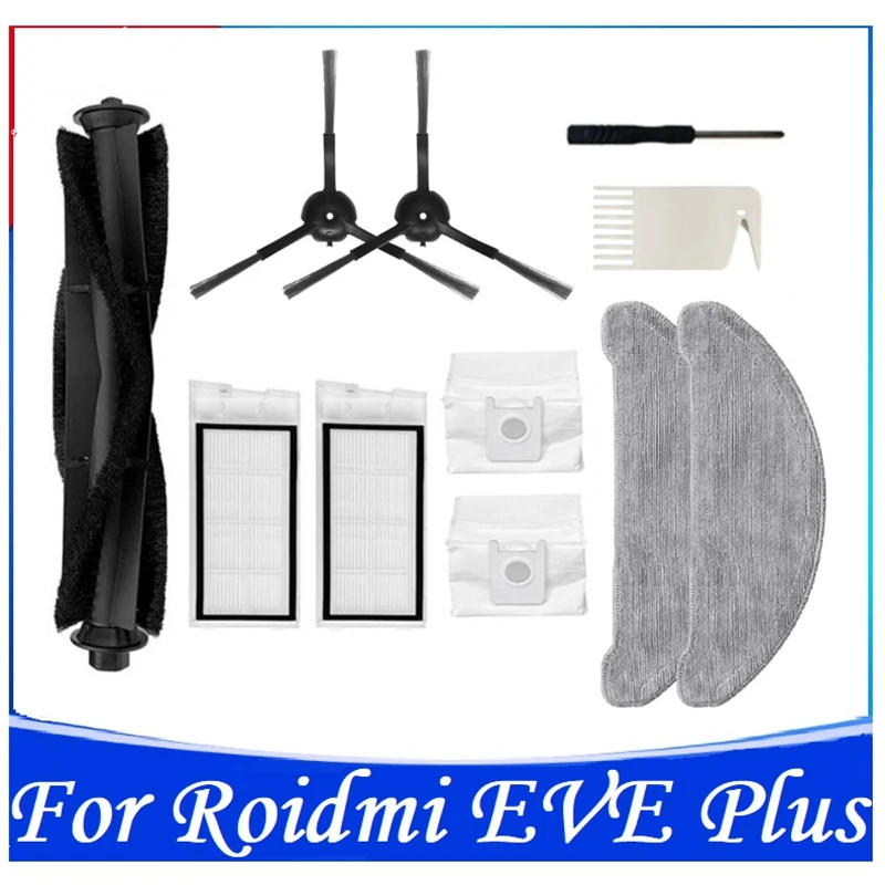 

Promotion!11Pcs Replacement Spare Parts For Roidmi Eve Plus Main Side Brush Filter Mop Cloth Dust Bag Vacuum Cleaner Accessories