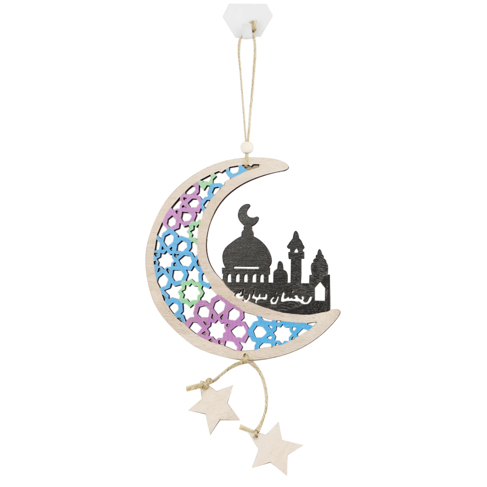 

Деревянная подвеска в виде звезды и Луны, украшение для праздника, дня рождения и свадьбы