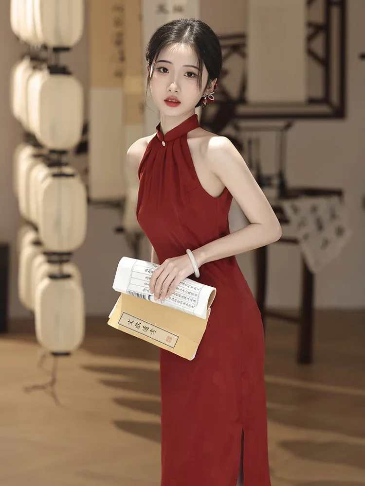 Новый Cheongsam китайский современный длинный без сна qipao винтажные восточные