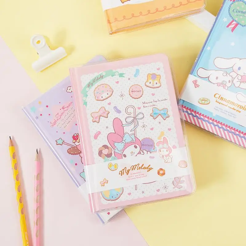 

Anime Kawaii My Melody Cinnamoroll A5 Hardbound Girl Heart Cute Cartoon Little Twin Stars B6 Color Hardback Manual Ledger Kids