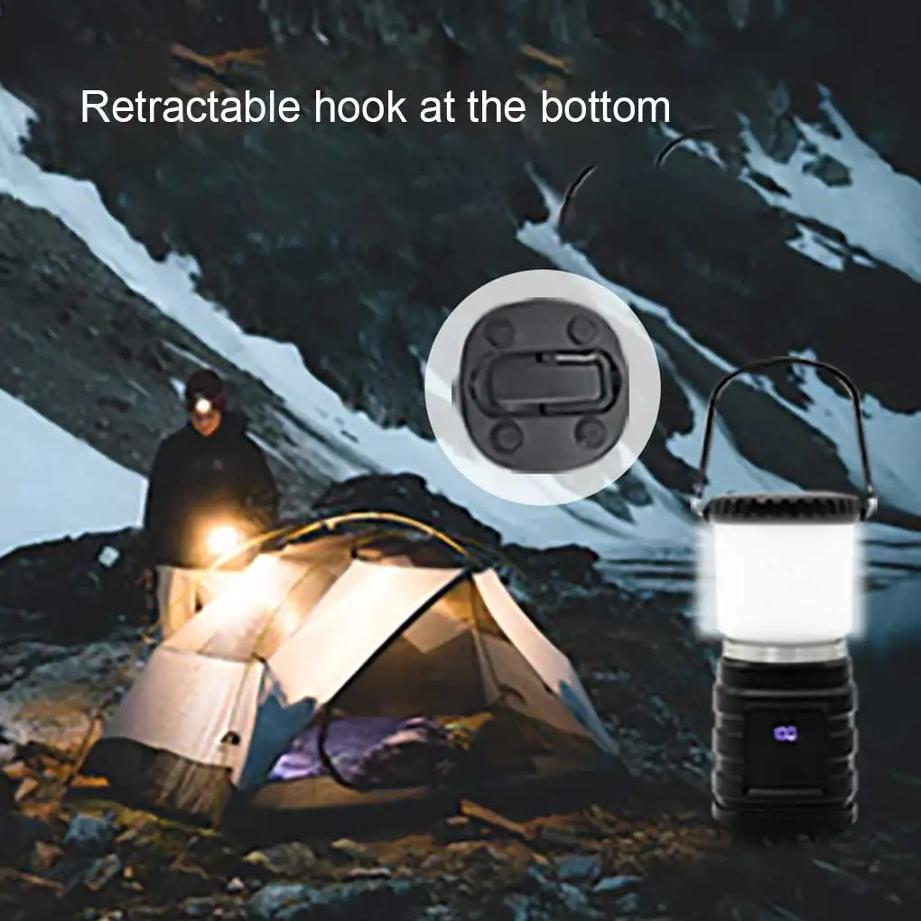 

Outdoor Lantern Camping Backpacking Hiking Tent Light Night Lamp Stepless Hanging IP65 Waterproof Portable Handheld