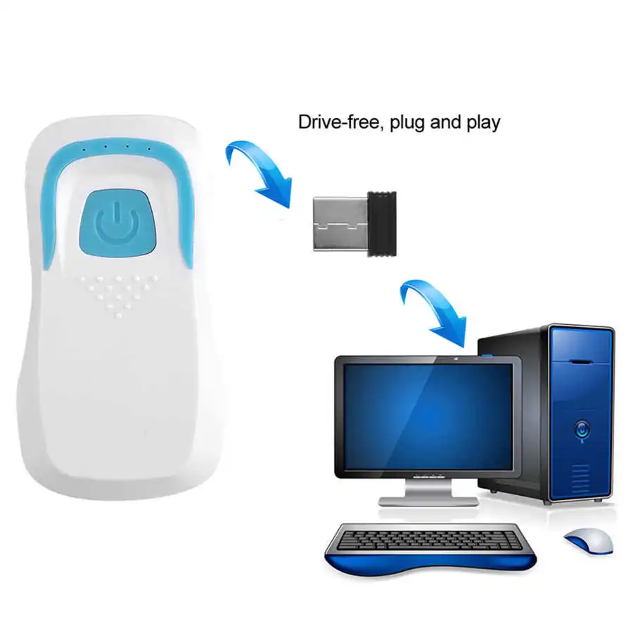 Bluetooth RFID Card Reader Wireless Code Scanner with 5 Cards(White IC 13.56Mhz) | Безопасность и защита