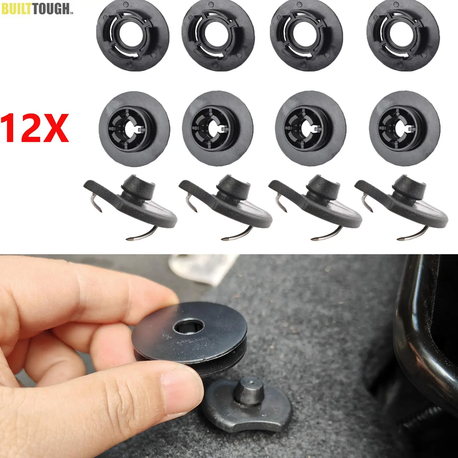 

12X для VW CC Eos Golf VW Jetta PASSAT Polo Tiguan Touran TOUAREG UP зажимы для автомобильного коврика напольный держатель крепежные зажимы фиксатор крючок