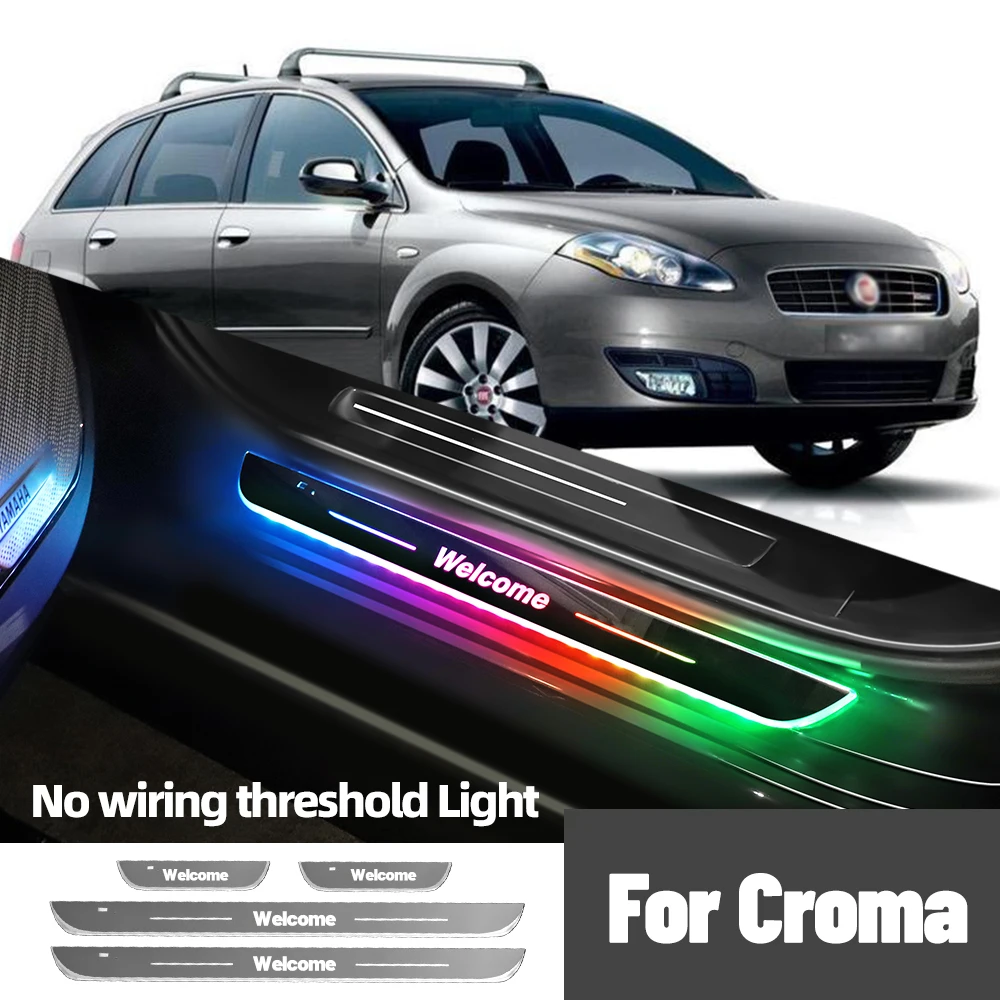 Для Fiat Croma 2005-2013 2009 2010 2011 2012 автомобильный порог с индивидуальным логотипом