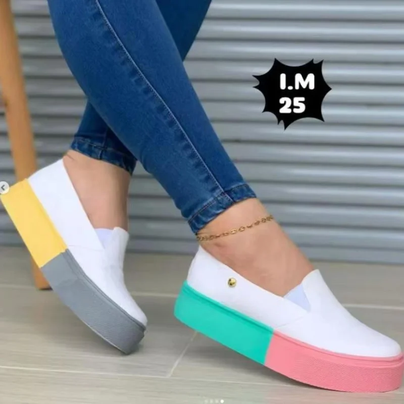 Women's Casual Slip on Shallow Sneakers 2023 Summer Fashion Light Platform Shoes Ladies Sport Shoes Female Foorwear Plus Size 43