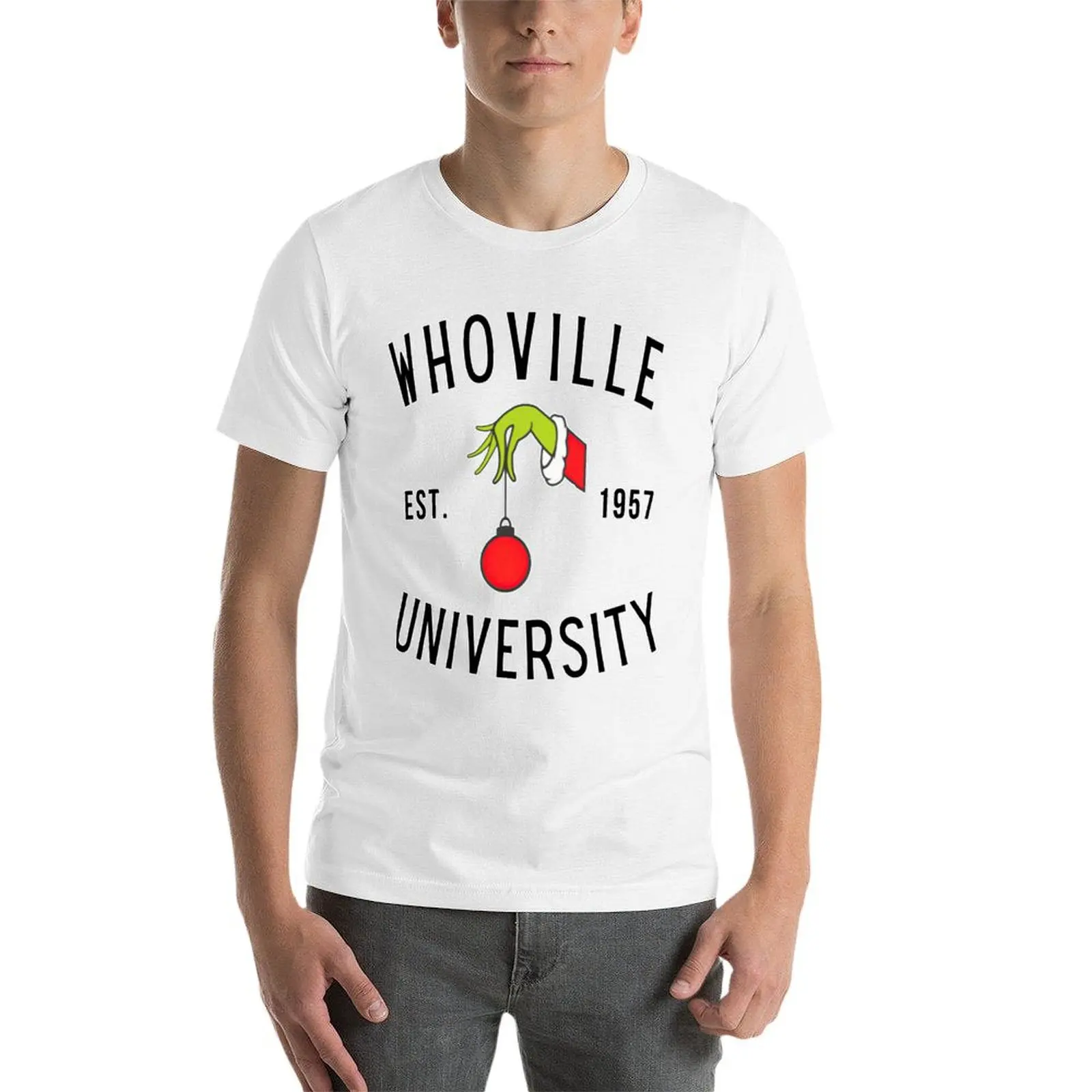 Университетская футболка Whoville Est 1957 большие размеры рубашка Croswit мужские