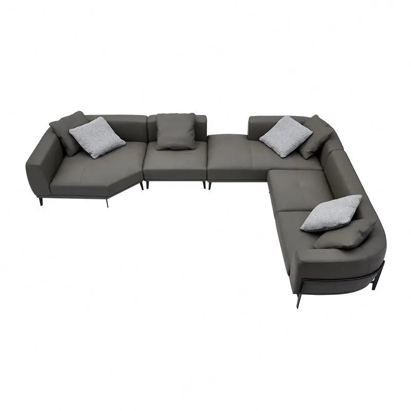 

Modular Sofa Living Room Furniture Set Leather Corner L Sofas