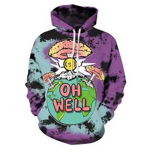 Забавные 3D толстовки SOSHIRL OH WELL, праздничная одежда, классные хипстерские пуловеры унисекс, свободные классические топы, толстовка с изображением инопланетян