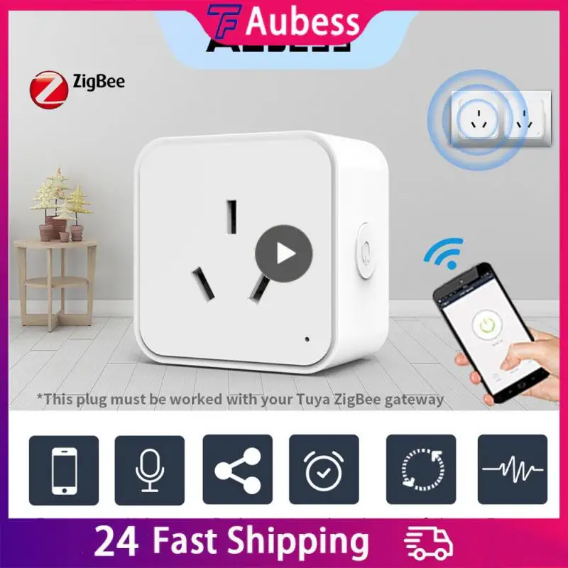 

2/3/5PCS With Alexa Google Home Timing Function Tuya Zigbee3.0 Voice Control Socket Outlet Smart Life App Smart Plug Smart Home