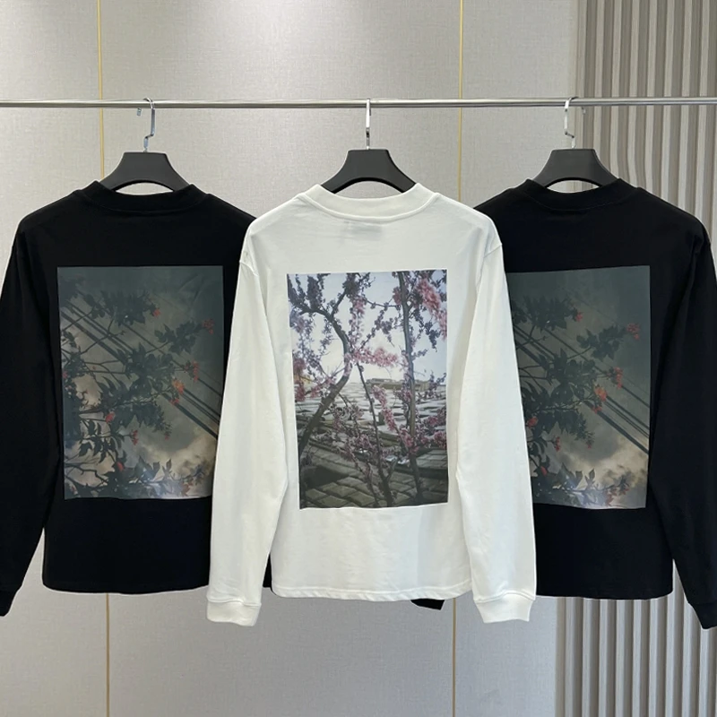 

Fashion Brand Hoodies Men's Essentials Sweatshirts back colorful flower pattern Print Unisex Hip hop Pullover