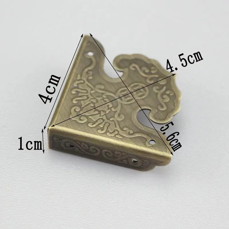 4 шт., винтажные угловые защитные накладки из латуни COTOM