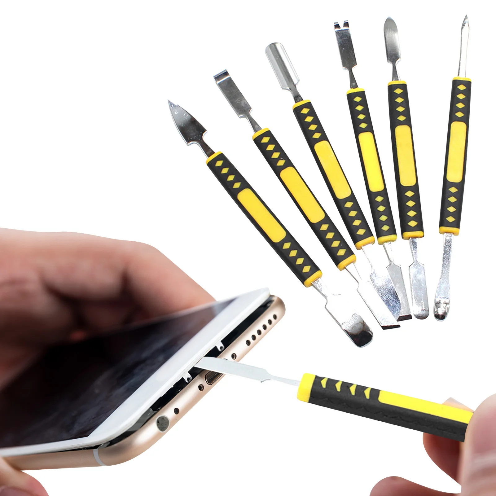 

Metal Crowbar 6pcs Set Pry Remover Boot Stick Phone Tablet Digital Device Mini Home Appliance Disassemble Electronic Repair Tool