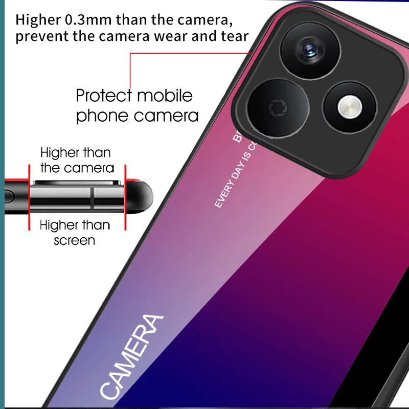 Фото Чехол из закаленного стекла для Honor X8d 4G X6d 5G, защитный чехол с рисунком панды, задняя крышка, чехол-футляр №5