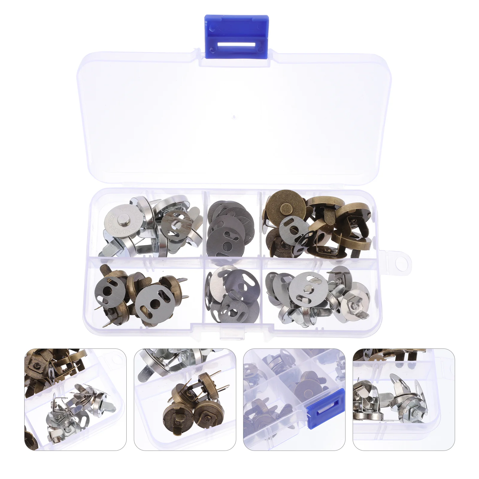 

20 Sets Magnetic Snap for Purses Magnetic Bag Fastener Clasp Button for Sewing Craft Bags Clothes