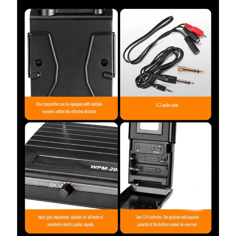 

UHF Wireless in-Ear Monitor System, Metal Wireless IEM System, Bodypack Receiver U4LD