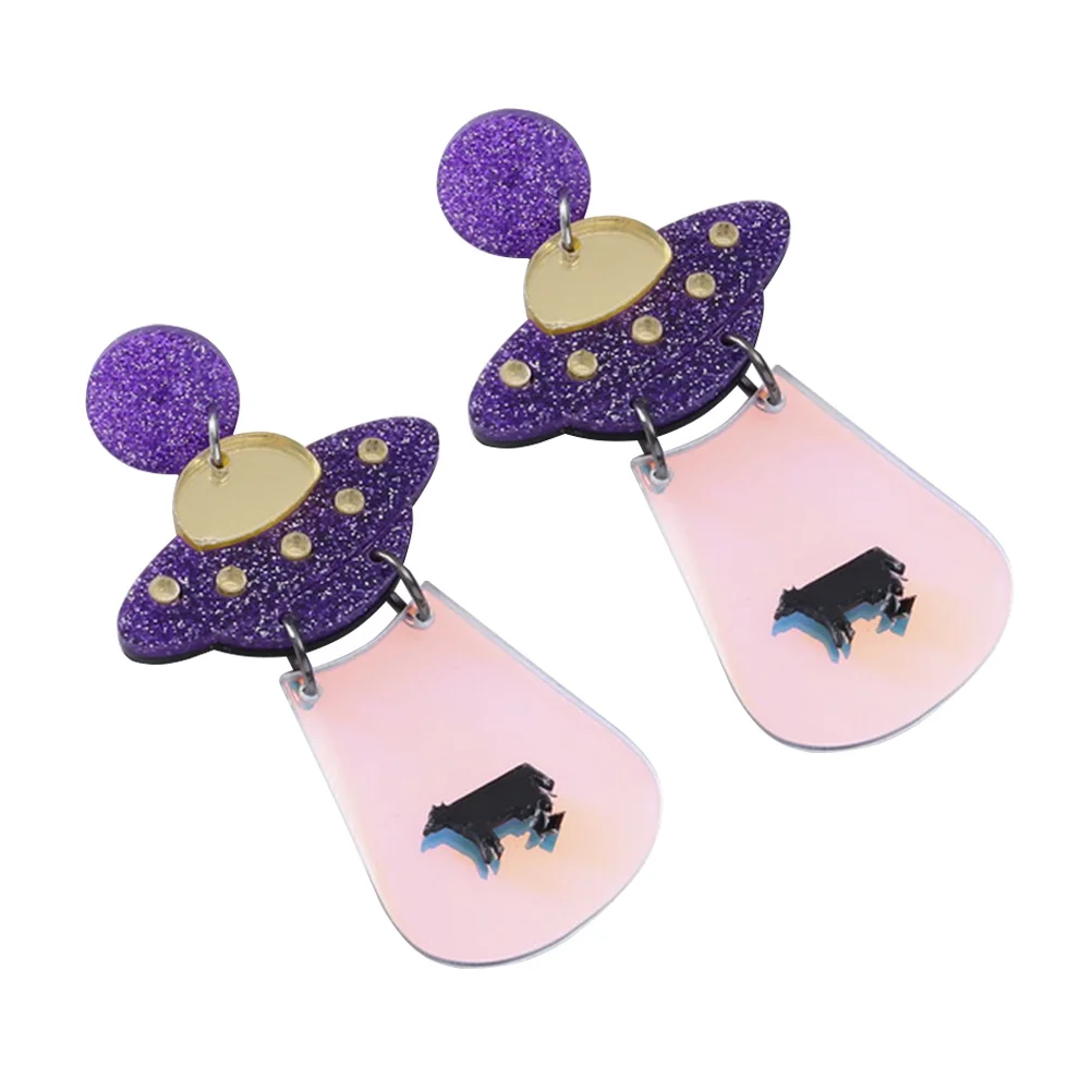 Модные серьги-капли креативные серьги в форме НЛО для девочек преувеличенные