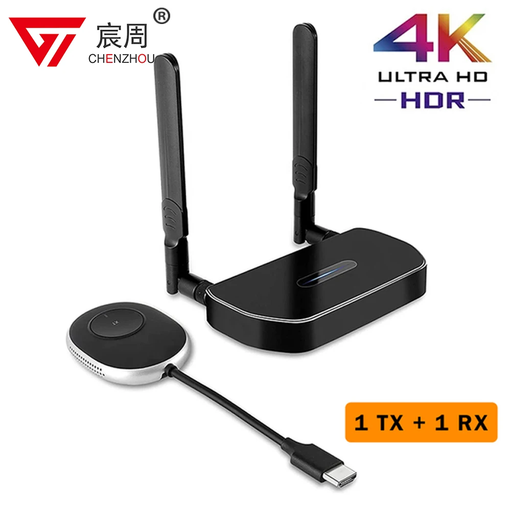 

Адаптер-переходник для телевизора, монитора, проектора, компьютера, 50 м Wireless HDMI Extender 4K 30Hz WiFi HDMI Transmitter 2.4/5GHz Wireless HDMI Display Dongle for iPhone PC Loptop TV Projector