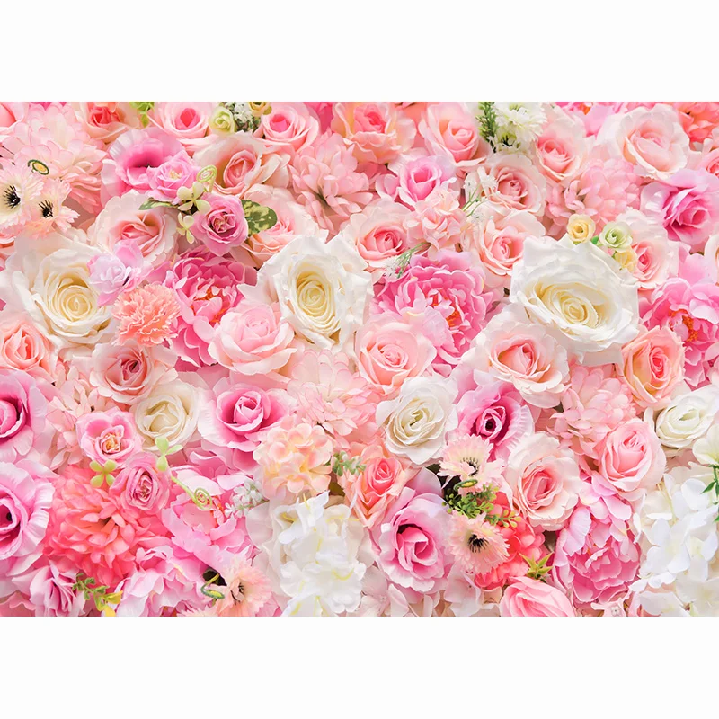 

Valentines Day Photography Backgrounds Wedding Photo Rose Flower Wall Love Portrait Backdrop Photo Studio 22815 QR-01