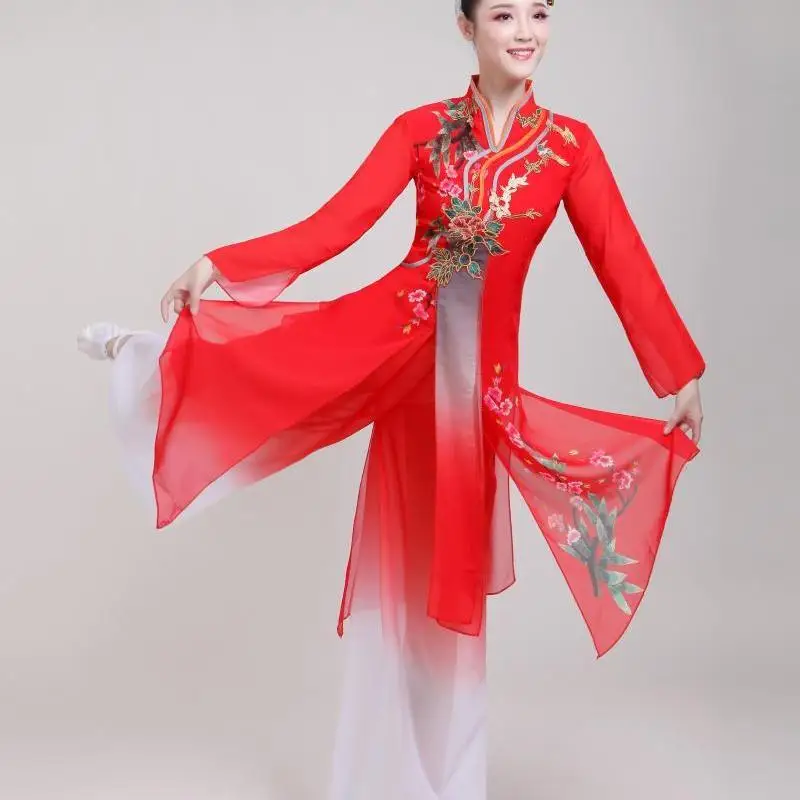 Платье для классических танцев элегантное национальное платье Янко поющий веер