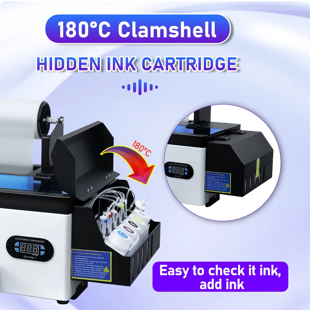 Принтер A3 R1390 Dtf с белыми чернилами перемешивание непосредственно на пленку