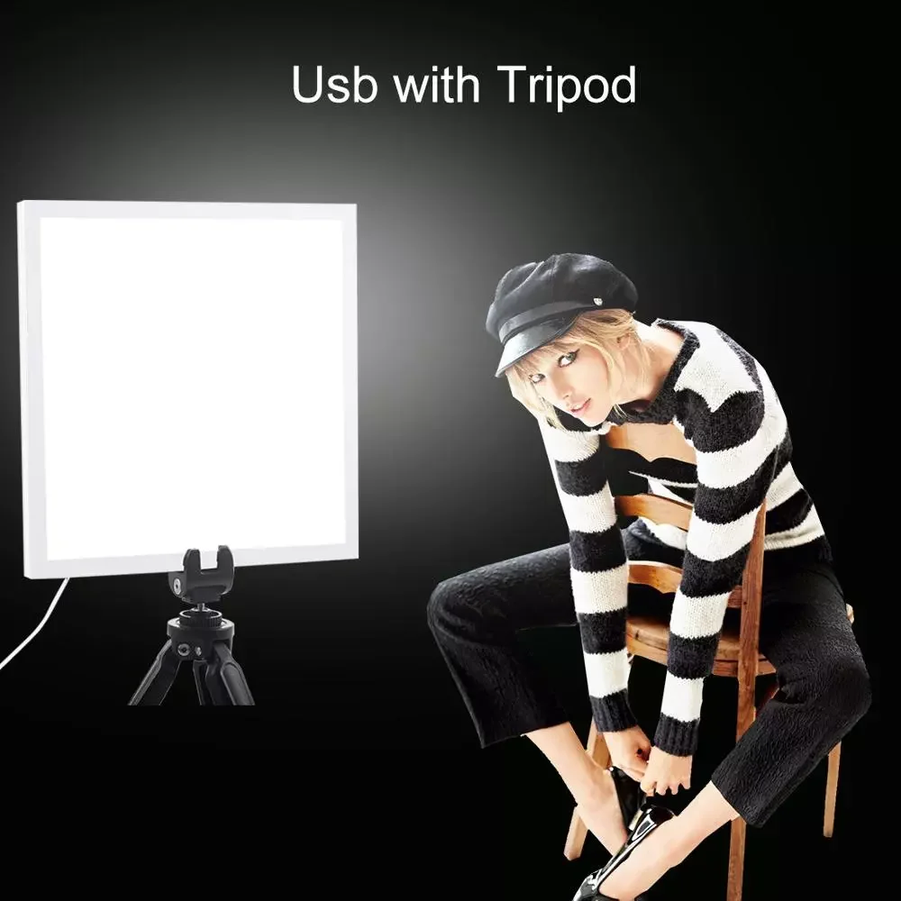 

Mini 2 LED Panels lightbox Photo Studio Shooting Tent Box +22.5cm LED Photography Shadowless Bottom Light Lamp Panel Pad