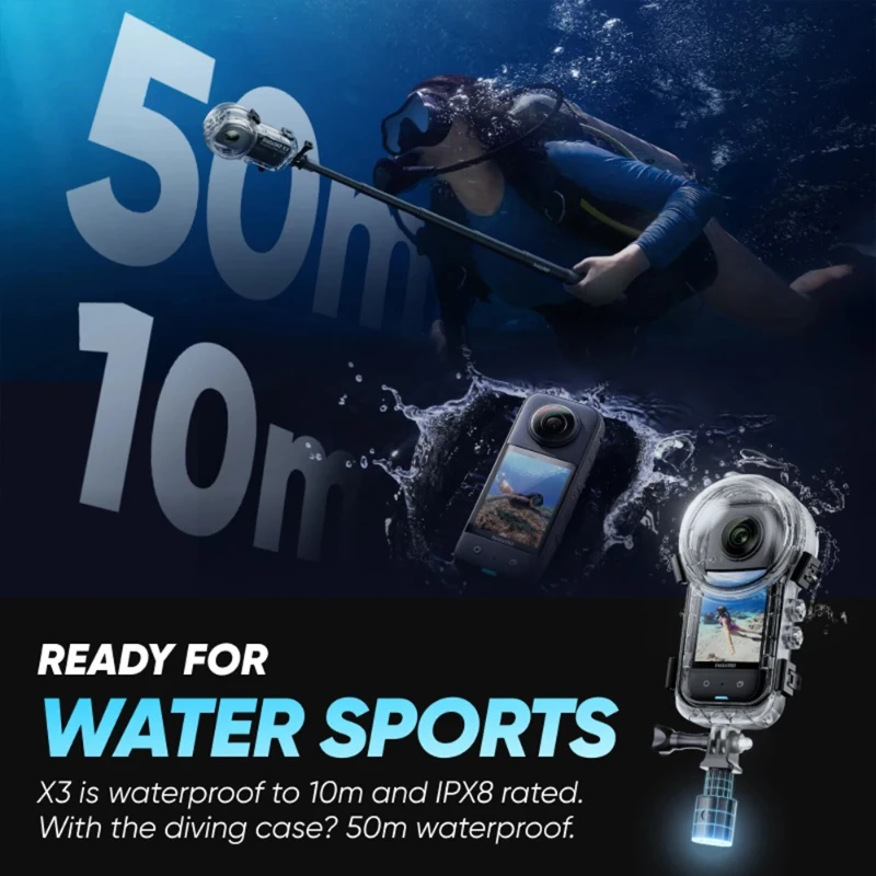 Водонепроницаемый чехол для Insta360X3/X4