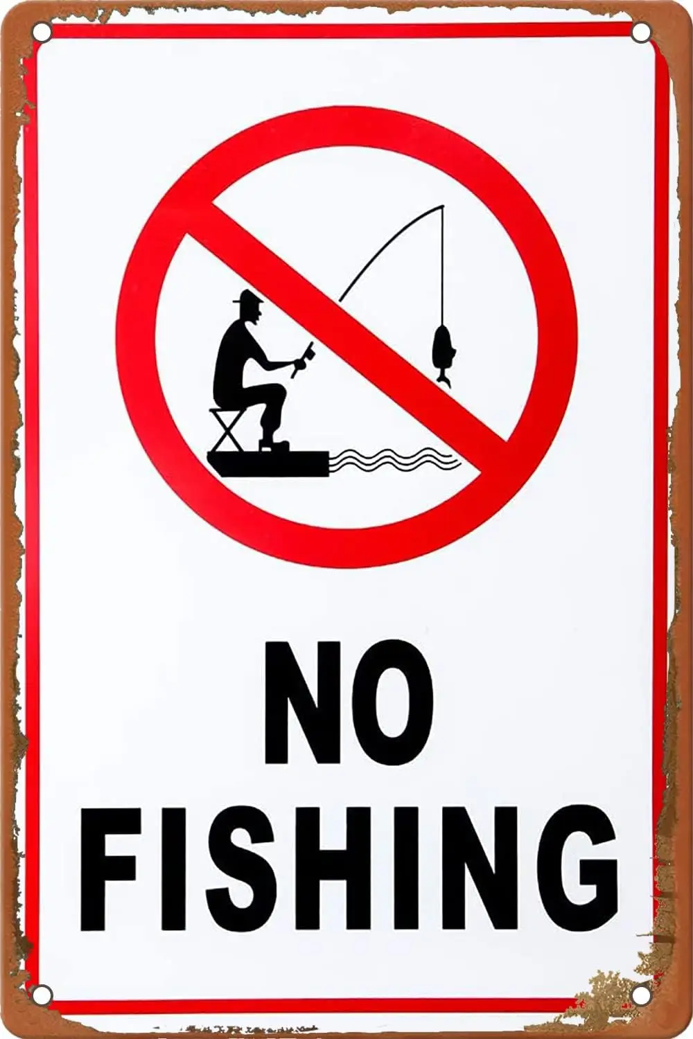 No Fshng Metal Tn Sgn Забавная новинка Металлический Плакат Настенное искусство Паб-бар