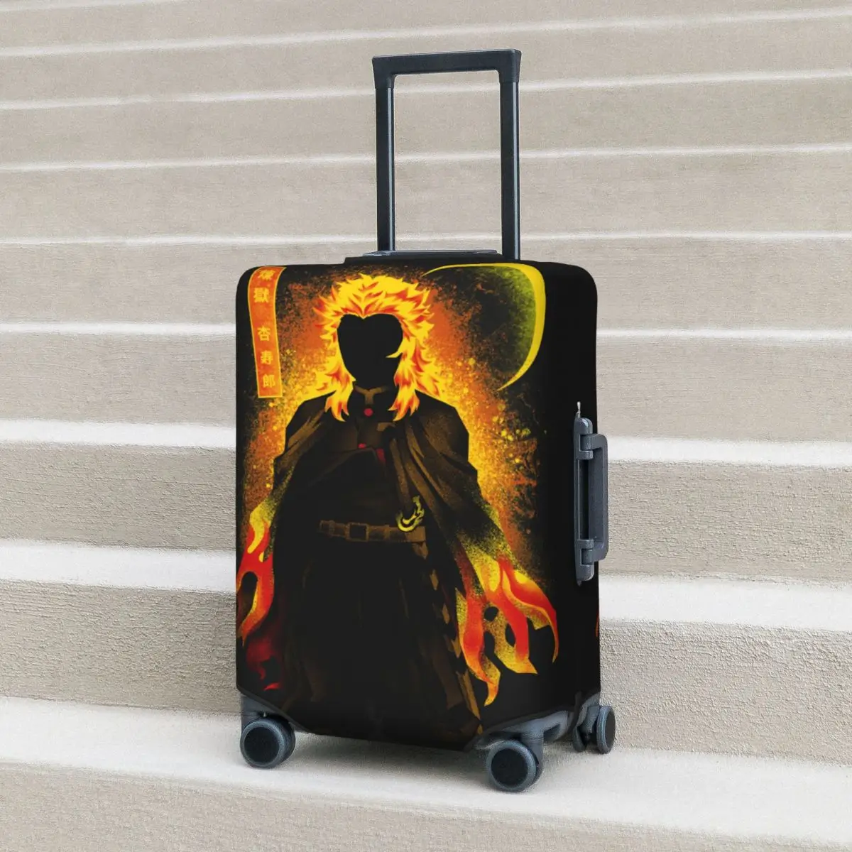 

Anime Demon Slayer Suitcase Cover Hashira Kyojuro Hashira Cruise Trip Vacation Elastic Luggage Accesories Protection