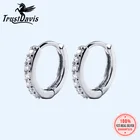 Женские серьги-кольца из серебра 100% пробы с геометрическим рисунком