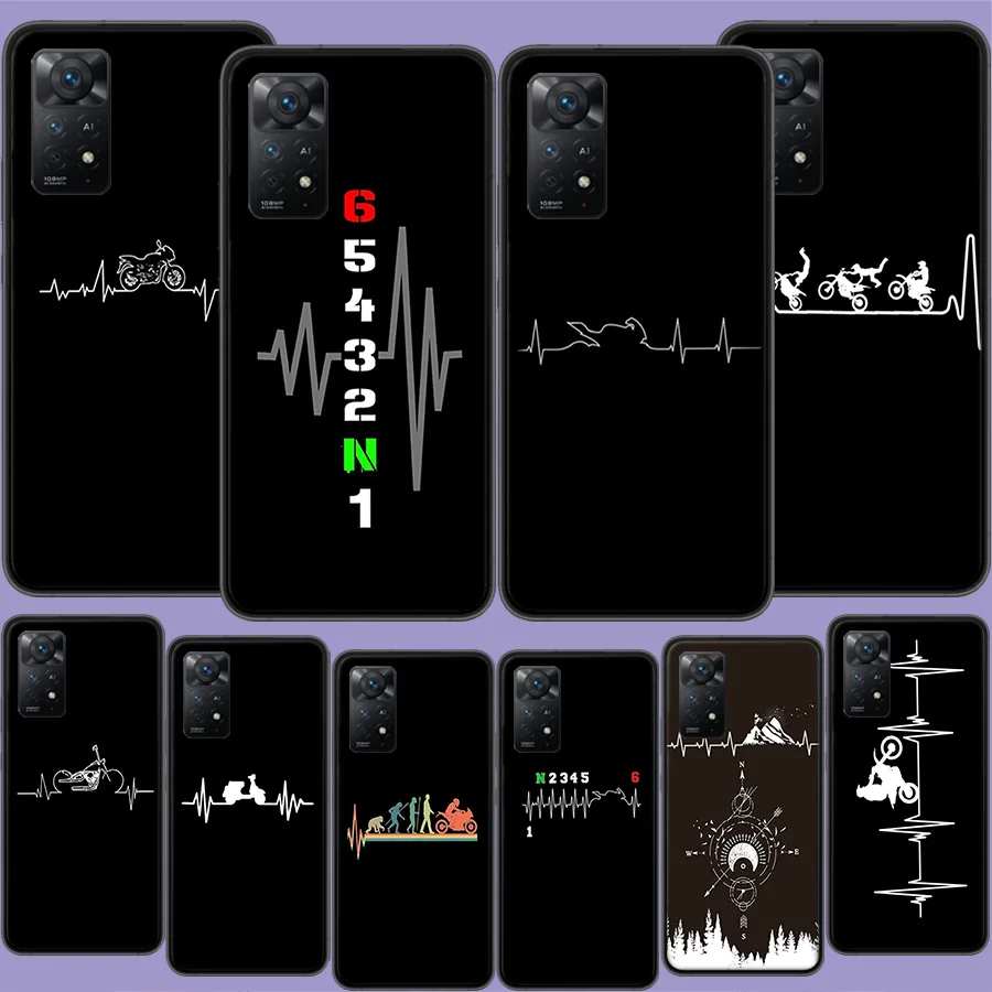 

Motorcycle Heartbeat Phone Case For Xiaomi Redmi 10A 10C 10 9 Prime 8 7 6 10X 9A 9C 9T 8A 7A 6A S2 K20 K30 K40 Pro Capa Coque