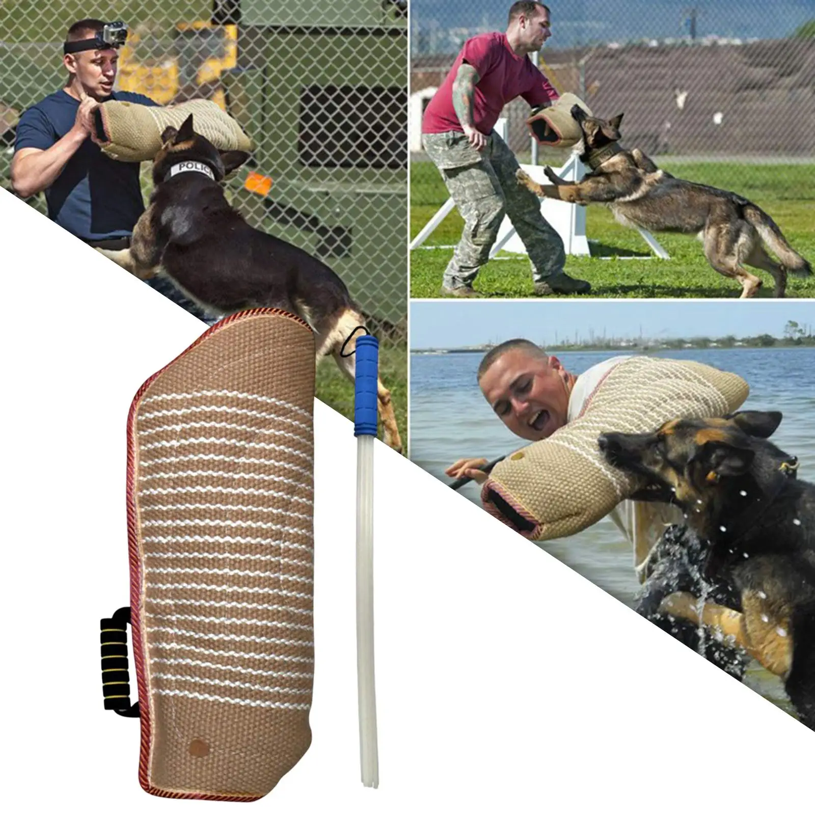 Dog Bite Sleeve Training Protector Equipment Whip Agitation Stick for German Shepherd Puppy Work Dog Chewing Playing Dog Bite Sleeve Training Protector Equipment Whip Agitation Stick for German Shepherd Puppy Work Dog Chewing Playing