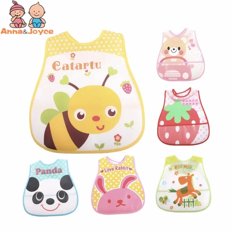 

4pc/Lot Baby Bibs EVA Waterproof Lunch Boys Girls Infants Burp Cloths For Children Self Feeding Care