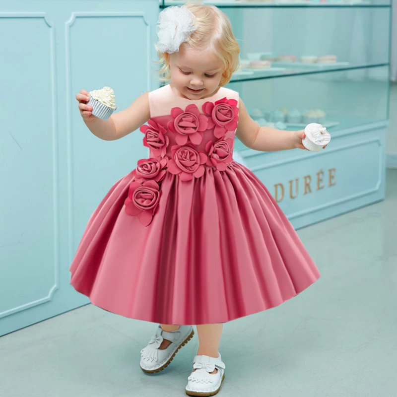 

Summer Toddler Christmas Baby Birthday Dress for 1 Year Flower Baptism Baby Girl Dresses Party Wedding Princess Dress Vestidos