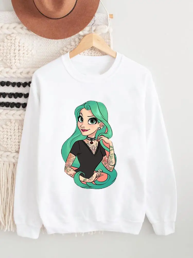 

Cartoon Trend Fashion Princess Clothing Ladies Female Women Holiday Clothes Pullovers Print Lady Graphic Sweatshirts