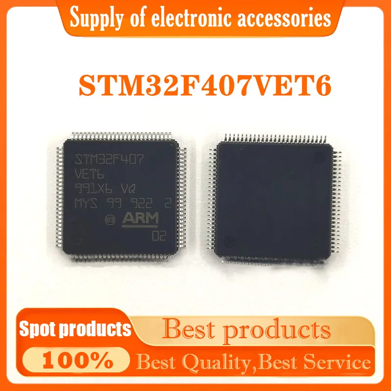 STM32F407VET6 гарантированно является оригинальным 32-битным микроконтроллером LQFP100
