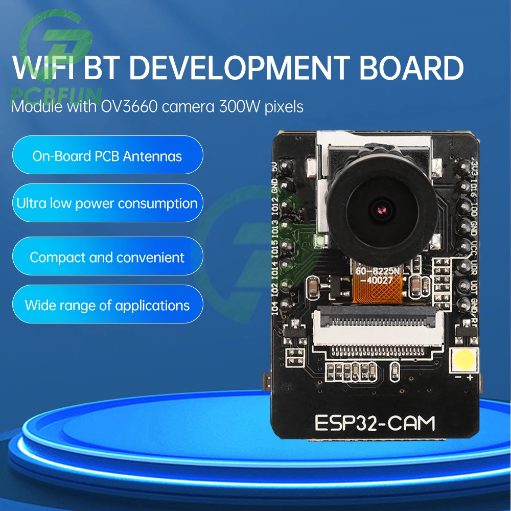 ESP32-CAM MICRO USB ESP32 Serial to WiFi CAM макетная плата CH340G CH340 5V Bluetooth + OV2640 камера