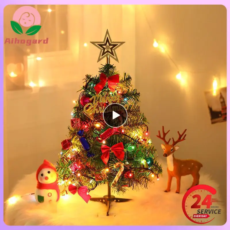 

Mini Small Tabletop Decorative Ornaments Led Nightlight Decoration Household Battery Powered 50cm Tabletop Xmas Tree Artificial