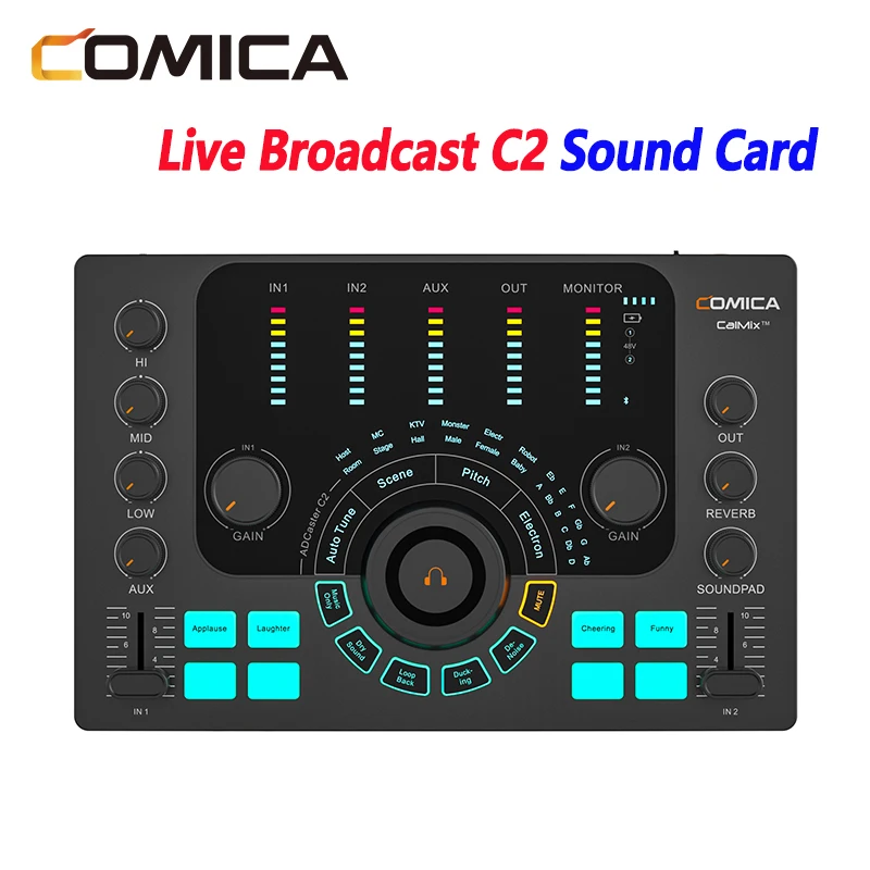 

Comica C2 Sound Card Feature-packed Audio Interface for Recording/Podcasting/Streaming for Guitarist/Vocalist/Podcast Microphone