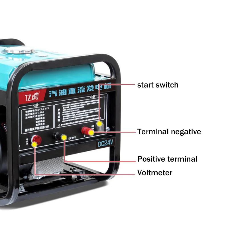 Автомобильный бензиновый генератор 24 В маленький Бесшумный Генератор