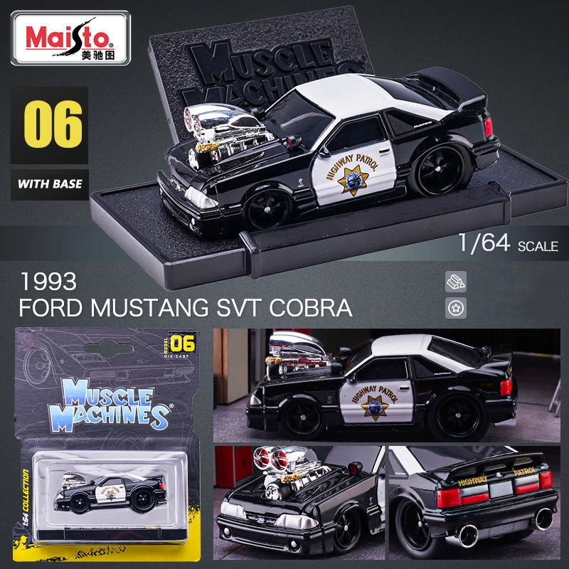 

Bburago 1/64 MUSTANG SVT COBRA Miniature Alloy Car Model Diecast Vehicle Replica Pocket Car Collection Toy For Boy Gifts