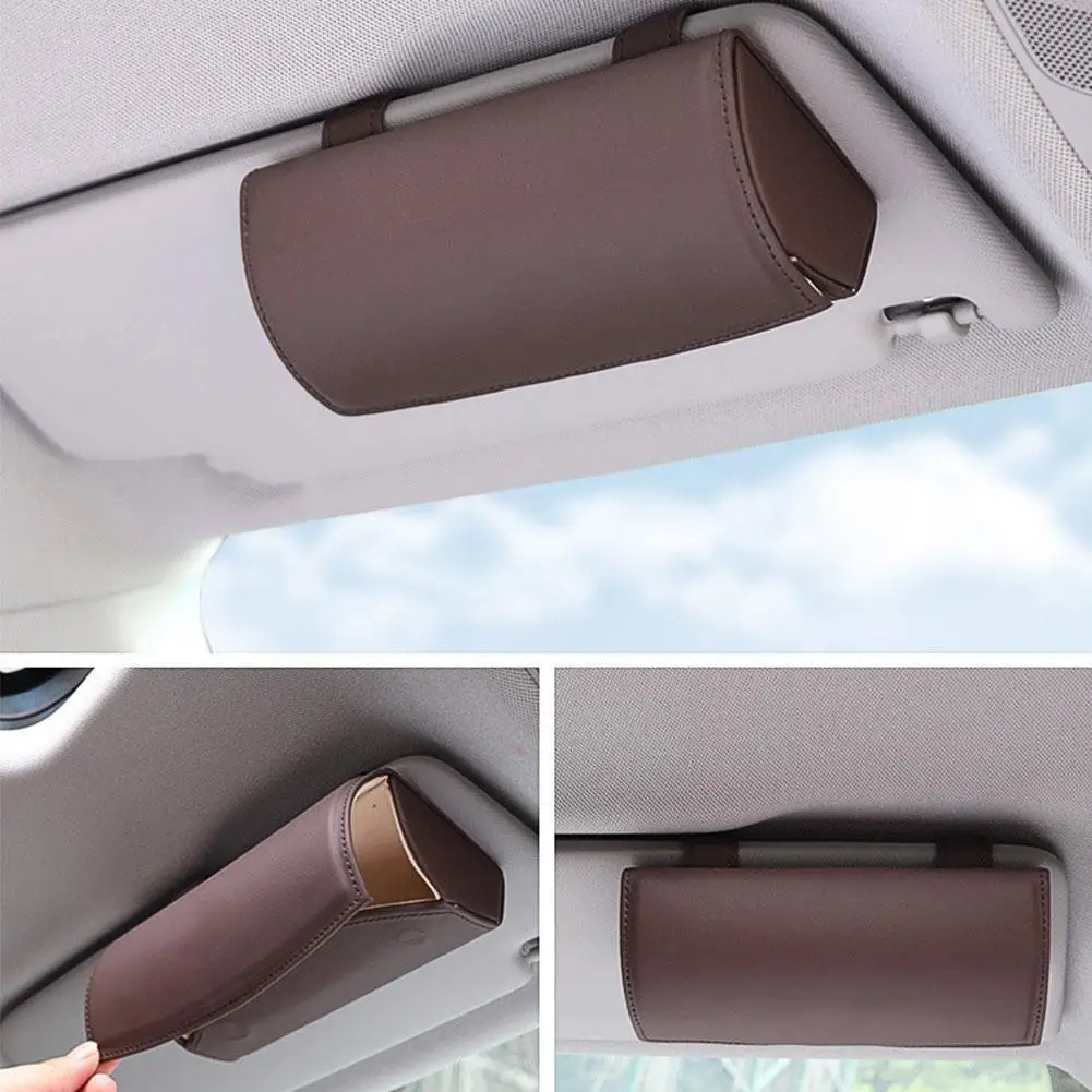 

Car Sunglass Holder Car Visor Sunglasses Clip Glasses Holder Universal Automotive Eyeglasses Organizer Protective Box for Car