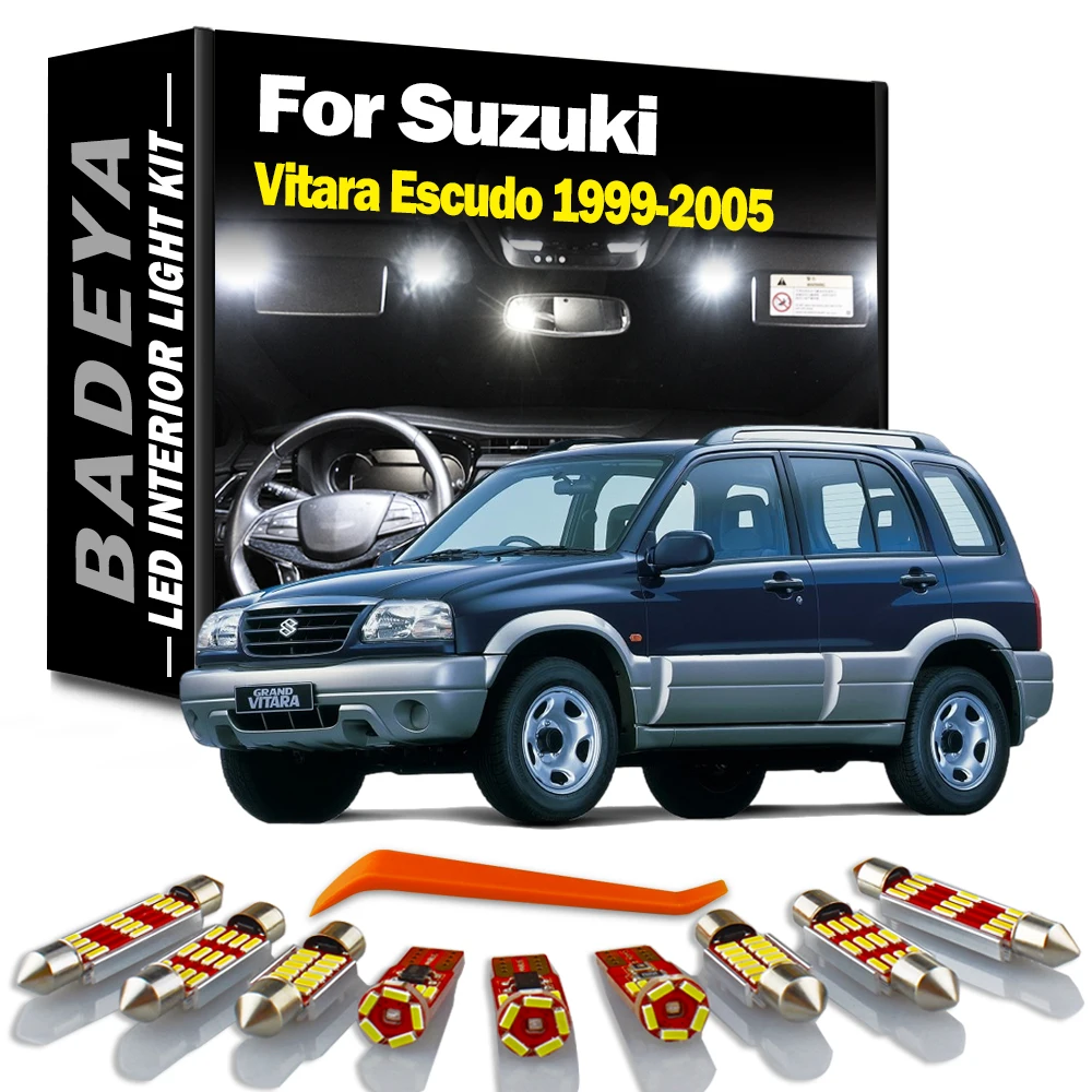 12Pcs Canbus LED Interior Map Dome Light Lamp Kit For Suzuki Grand Vitara Escudo 1999 2000 2001 2002 2003 2004 2005 Car Led Bulb